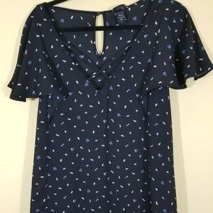 NWT confetti boat blouse